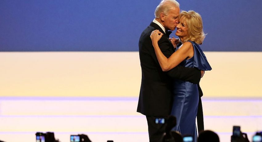 WASHINGTON, DC - JANUARY 21:  U.S. Vice President Joe Biden and Dr. Jill Biden dance during the Public Inaugural Ball at the Walter E. Washington Convention Center on January 21, 2013 in Washington, DC. President Obama was sworn in for his second term earlier in the day.  (Photo by Mario Tama/Getty Images)