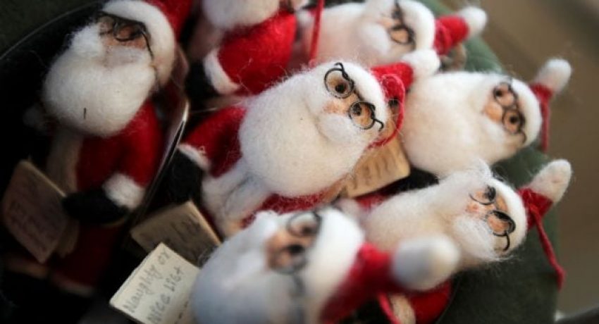 Christmas decorations are seen on display at Me and Mr Jones Gift Shop, ahead of its reopening after lockdown, amid the coronavirus disease (COVID-19) outbreak, in Frodsham, Britain, November 19, 2020. REUTERS/Molly Darlington